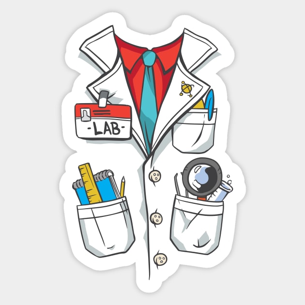 Lab coat costume Sticker by JFDesign123